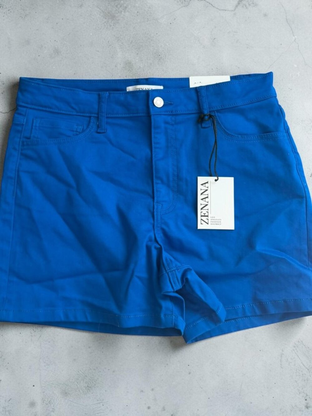 ZENANA Blue Casual Shorts Size XL NEW NWT Womens